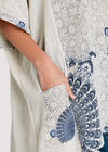 Stone Spirograph Panelled Slub Top, Stone - Beige, large