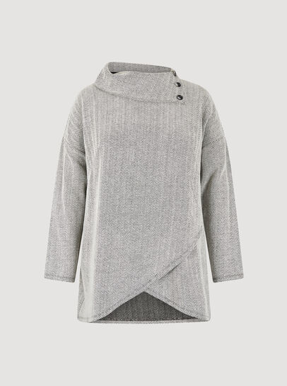 Curve Chevron Jacquard Wrap Top