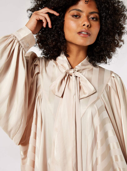 Tie-Neck Oversized Blouse