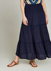 Pom Pom Trim 2in1 Dress, Navy, large