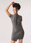 Sparkle Ruched Wrap Dress, Silver, large
