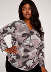 Curve Camo Zip Top, Pink, large