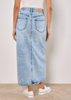 Amara Denim Maxi Skirt, Sky Blue, large