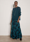 Lightweight Brushed Oversized Jumper, Teal, large