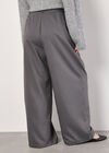 Wide-Leg Tailored Trousers, Dark Grey - Charcoal, large
