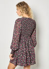 Ditsy Floral Smocked Mini Dress, Pink, large