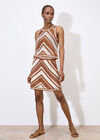 Chevron Crochet Mini Skirt, Stone, large