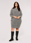 Curve Boucle Mini Dress, Black, large