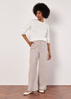 Tailored Straight-Leg Trousers, Stone, large