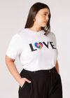 Curve Love Logo T-Shirt, White, large