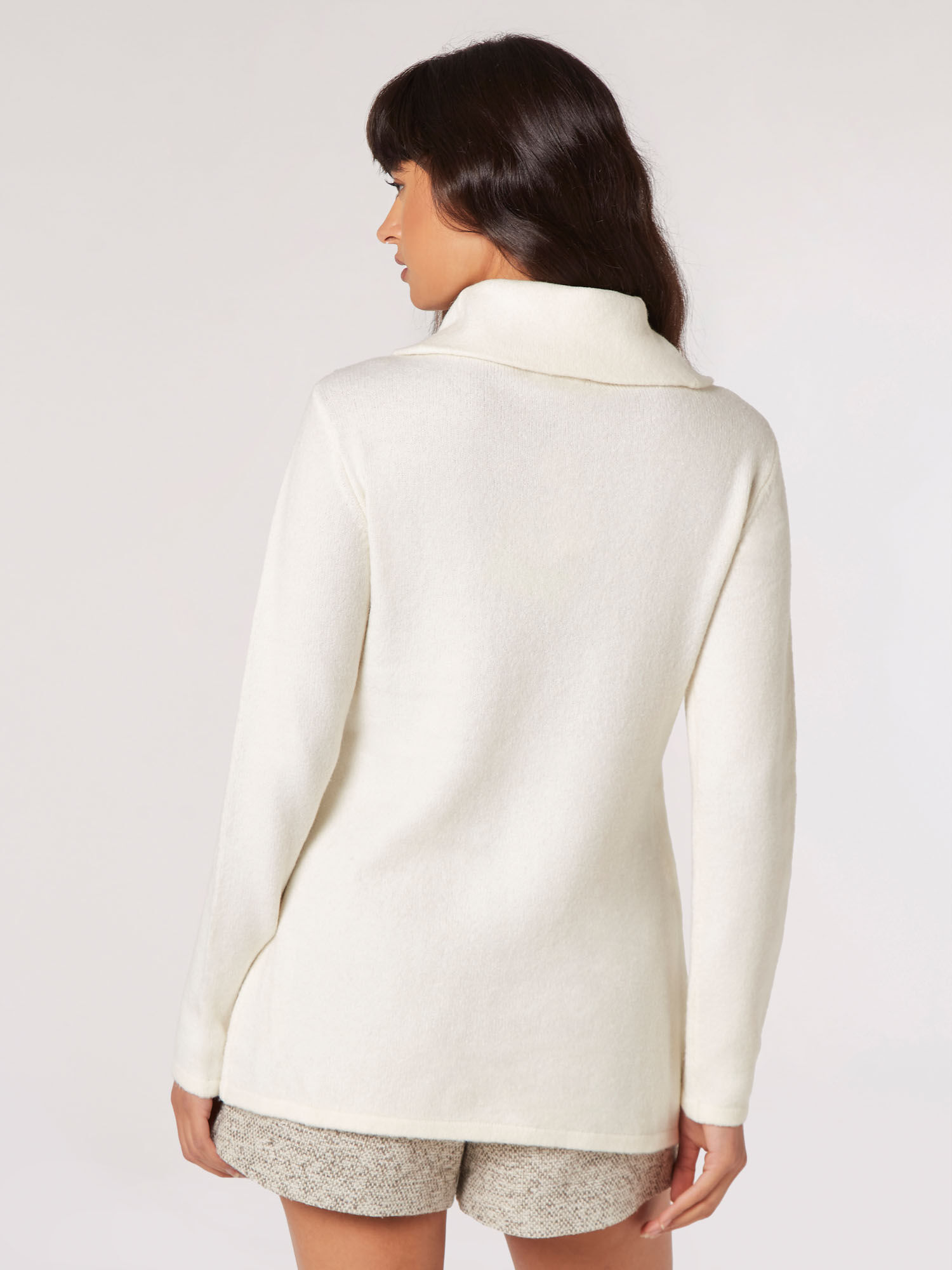 Cream wrap new arrivals jumper