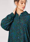 Oversized Animal Print Shirt, Blue, large