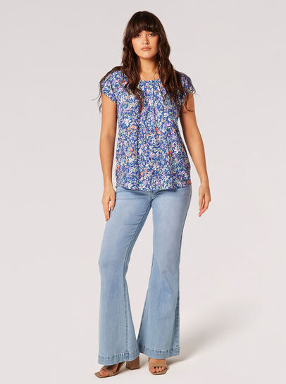 Ditsy Floral Print Top