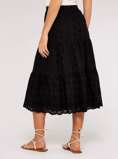 Broderie Anglaise Midi Skirt
