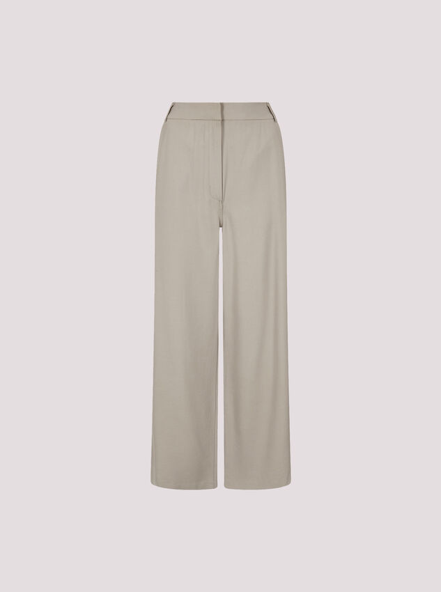 Tailored Straight-Leg Trousers, Stone, large