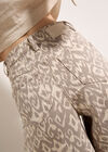 Ikat Gianna Wide-Leg Jeans, Stone, large