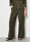 Cord Wide-Leg Trousers, Khaki, large