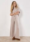 Soft Knit Wide Leg Trousers, Stone, large