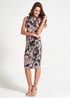 Pink Floral Print Bodycon Dress, Pink, large
