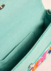 Tropical Beaded Bag, Blue, large