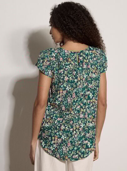 Ditsy Floral Print Top