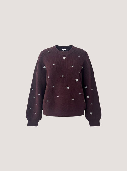 Embroidered Heart Jumper