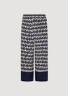 Geo Shell Culotte Trousers, Navy, large