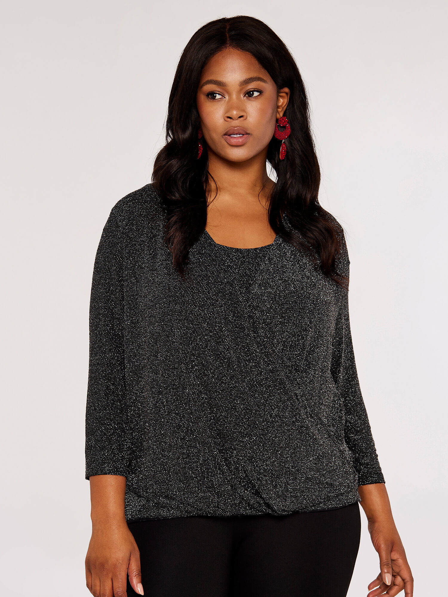 Sparkle black top top