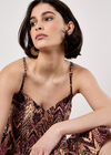 Ikat A-Line Slip Midi Dress, Rust, large