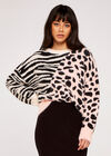 Mixed Animal Jumper, Pink, large