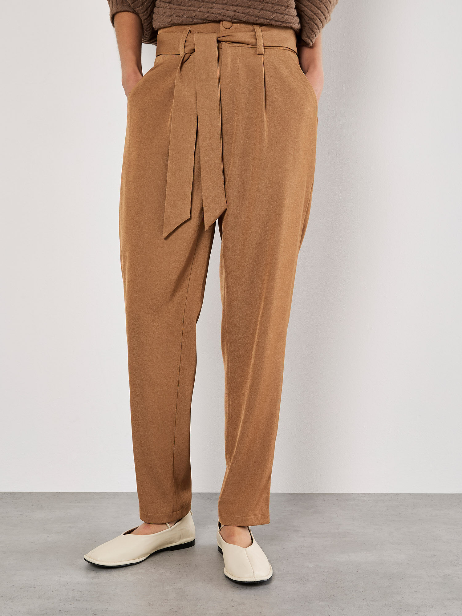 Paper bag slim leg trousers deals