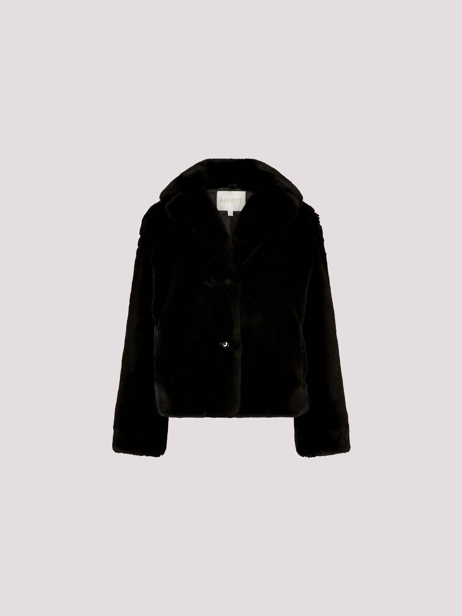 theredthread S fur jacket short BLACK