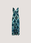 Tile Print Jersey Maxi Dress, Aqua - Turquoise, large