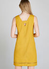Lattice Edge Shift Dress, Mustard, large