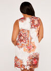Curve Mandala Placement Lace Shift Dress, Orange, large