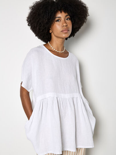 Oversized Pure Linen Tunic