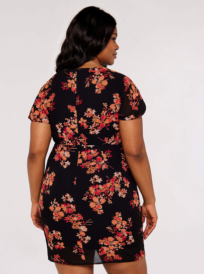 Curve Floral Ruch Dress