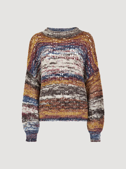 Boho Stripe Oversized Jumper