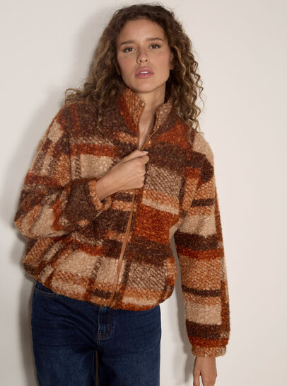 Soft Boucle Check Jacket