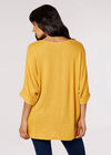 Soft Touch Batwing Top, Mustard, large