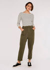  Stripe Ribbed Jumper, White, large