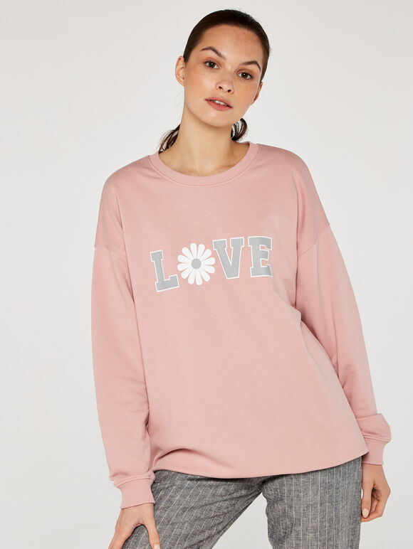 Daisy Love Jumper, Pink, large