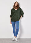 Soft Touch Oversized Batwing Top, Khaki, large