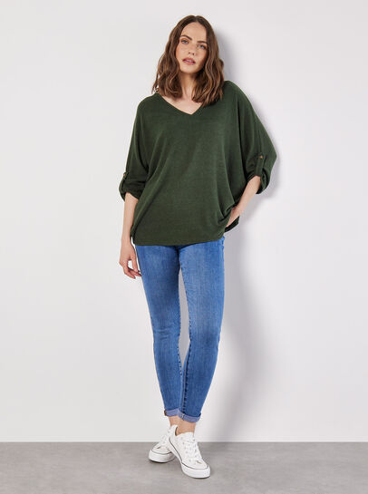 Soft Touch Oversized Batwing Top