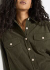 Oversized Cord Shirt, Khaki, large