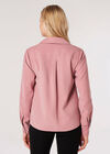 Soft Twill Zip Blouse, Purple, large