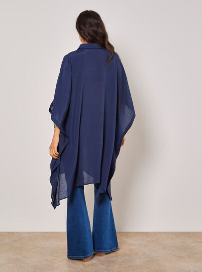 Oversized Textured Kaftan