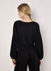 Soft Ribbed Crop Top, Black, large