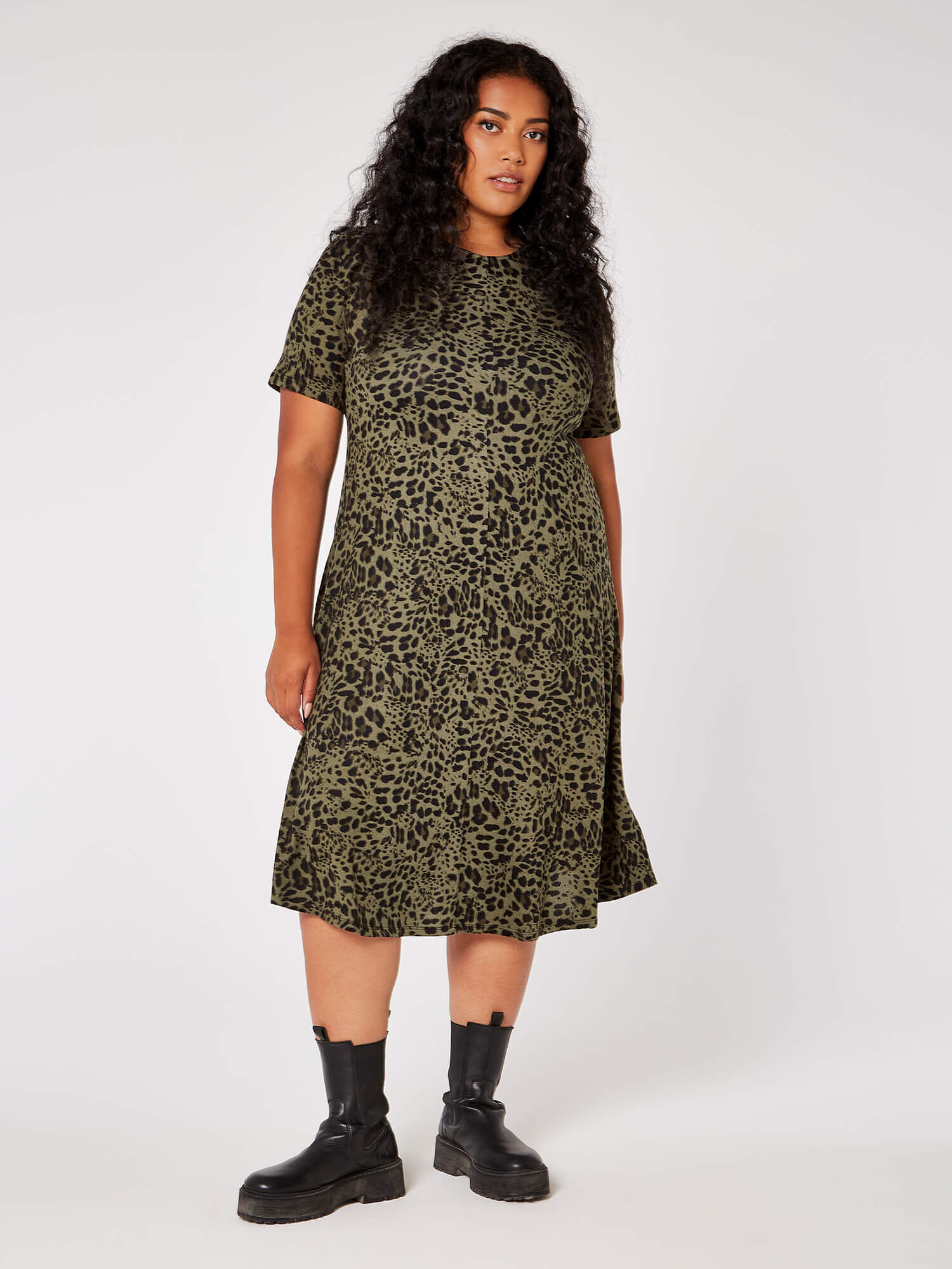 Large leopard print dress clearance