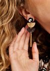 Resin Shape Drop Earrings, Assorted, large
